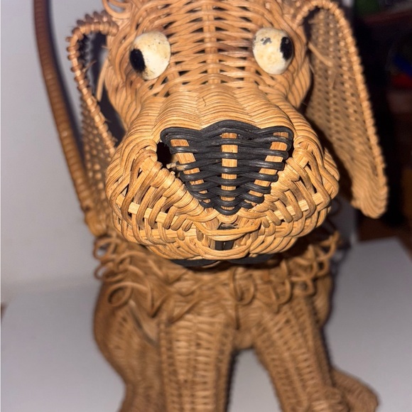 Source Unknown Other - Vintage Woven Dog Basket 1950s purse, decor, collectibles, gift